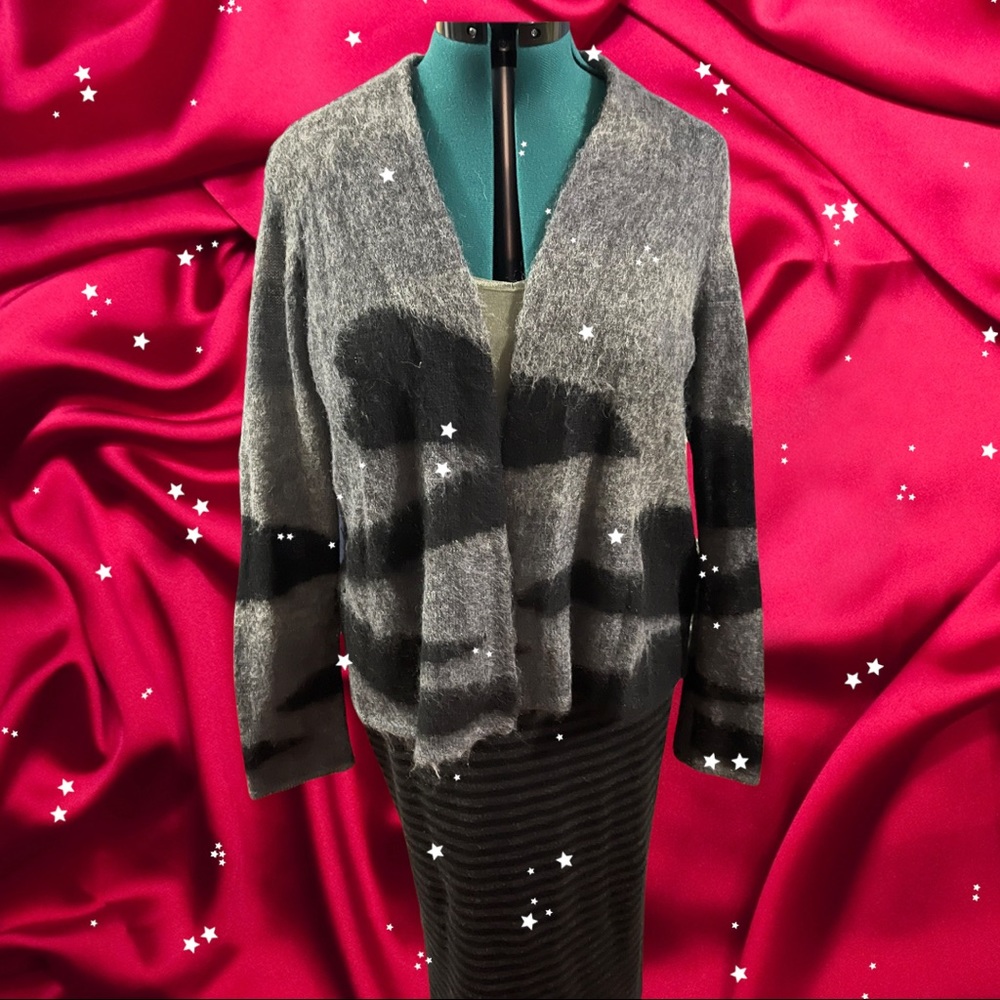 Eileen Fisher cashmere alpaca camo cardigan. Like new. Size L